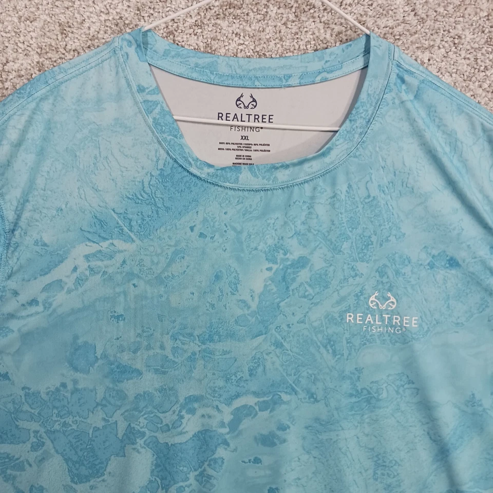 Camisa de pesca RealTree Performance para hombre XXL azul manga larga capa base UPF 30 Foto 2 de 4