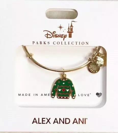 Disney Parks Alex and Ani Bracelet Ugly Christmas Sweater Mickey
