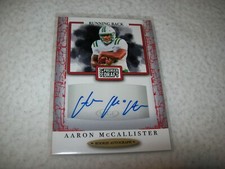 2021 SAGE RED RC AARON MCCALLISTER AUTOGRAPH SIGNED AUTO #A32 CHARLOTTE 49ERS