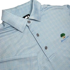 FootJoy Polo Shirt Mens Sz Medium Mercer Oaks Golf Club NJ Logo Blue Performance