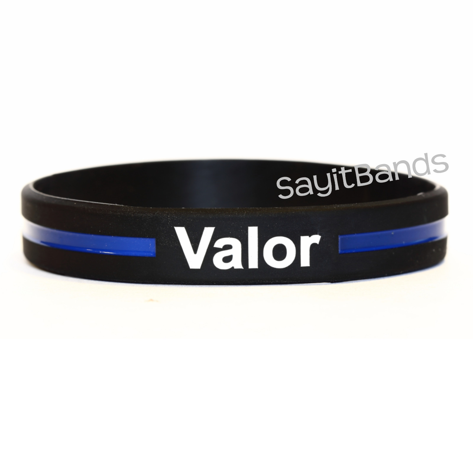BACK THE BLUE Wristbands Silicone Awareness Bracelets Thin Blue
