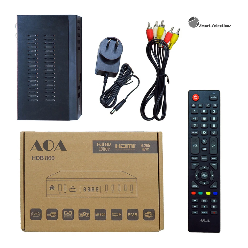 AOA HDB860 FHD DVB-T2 H.265 PVR  Media Play Set Top Box for NEW AU DTV STANDARD - image 2 of 4