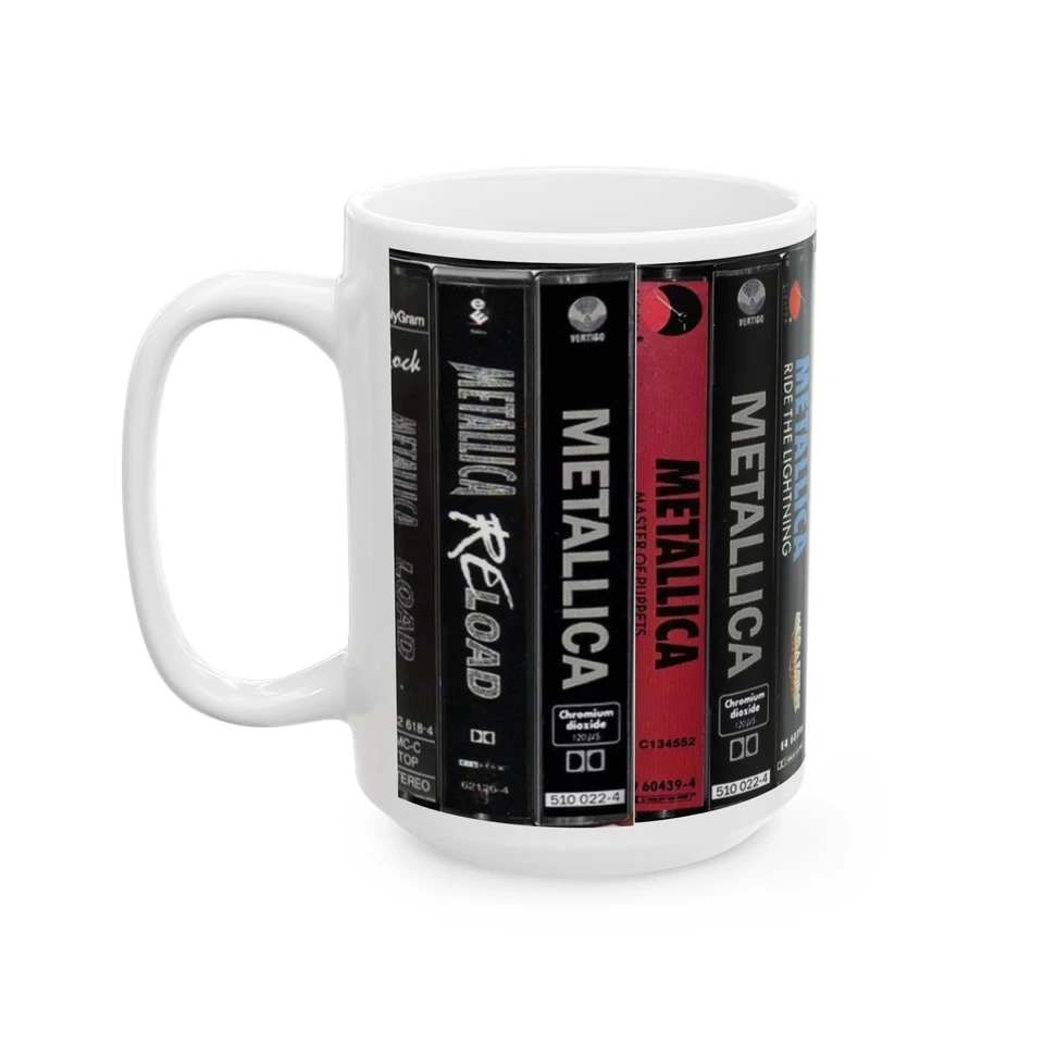 CCCRAFTOPIANJ Retro Cassette Tapes Ceramic Mug Metallica (11oz, 15oz)