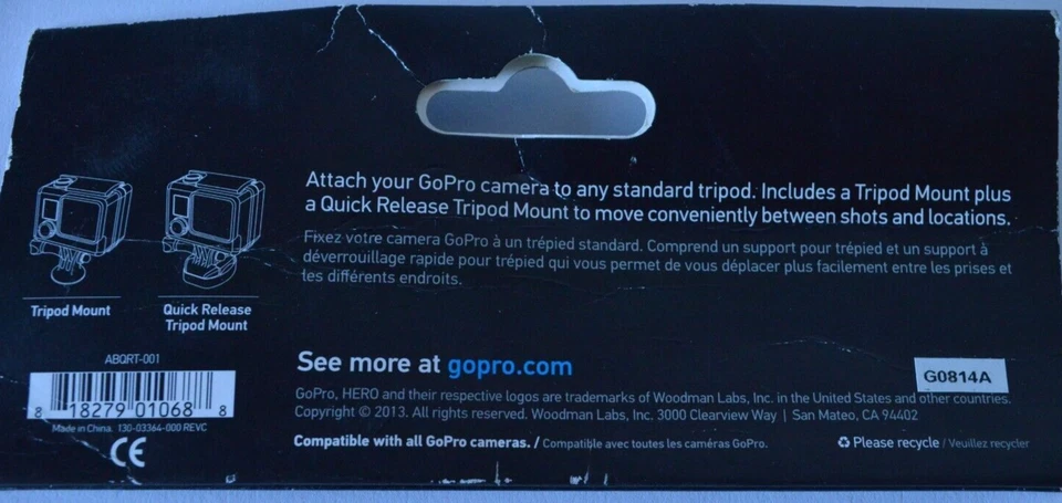 GOPRO TRIPOD MOUNTS FOR ALL GOPRO CAMERAS ABQRT-001 - Image 4 of 4