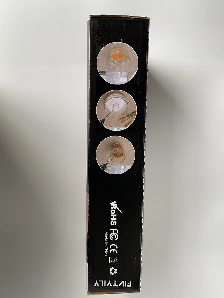 Espumador de Leche Fivtyily, Espumador de Leche Ajustable Velocidad USB, Negro Foto 4 de 4