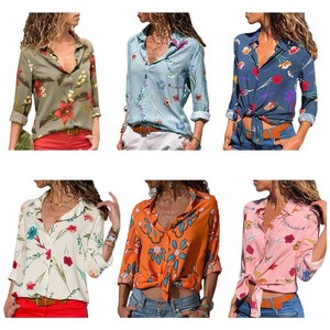 camisa de flores mujer