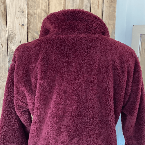 The North Face Women’s Size Medium Jacket Maroon Fuzzy Cozy Warm Fleece - Picture 6 of 12
