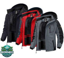 Mens Winter Ski Snow Jacket Coat Fleece Waterproof Windproof Hooded Mountain