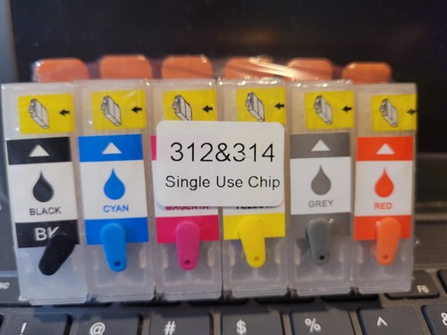 Ink Cartridge For T312xl T314xl sublimation or dtf With SINGLE USE CHIP - 第 1/2 張圖片
