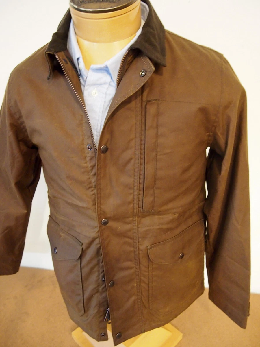 Filson 100% Wax Cotton Cover Cloth Mile Market Jacket NWT XS $395 Brown