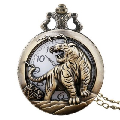 Taschenuhr Tiger Fauve