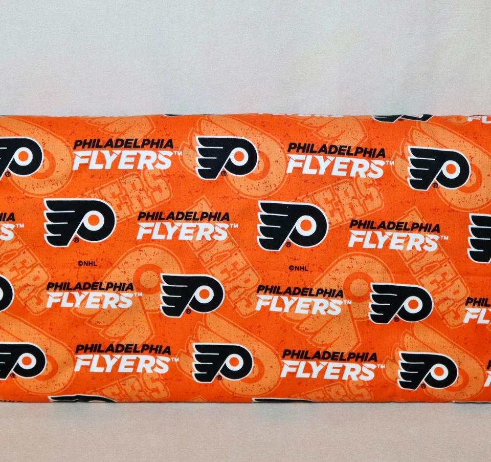 Philadelphia Flyers ~ Logo On Logo Pattern NHL Cotton Fabric 1/4 Yard 9” X 44” - Image 4 of 4