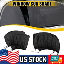 4pcs Car Side Window Sun Shade Magnetic Heat Insulated Mesh UV Protection Cover