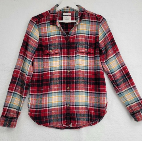 mazingly Soft Plaid Flannel Shirt Red 