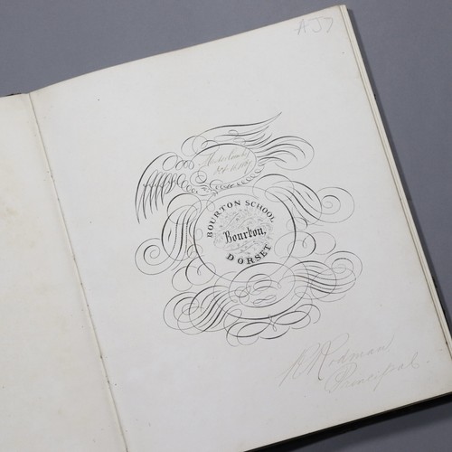 An Antique Victorian Hand Writting School Excercise Book, Master Coombes, 1869. - Picture 10 of 13