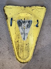 Vintage 1966 Made In USA Blazon Batwing Batman Metal Snow Sled Yellow