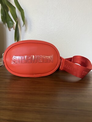 NEW STEVE MADDEN ORANGE W LOGO BELT BAG FANNY