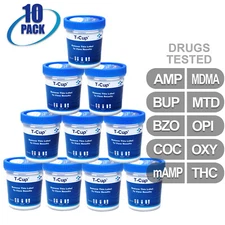 NEW Mintegrity Drug Test 10-Panel T-Cup Urine Home Kit 10-Pack #MI-TDOA-8104