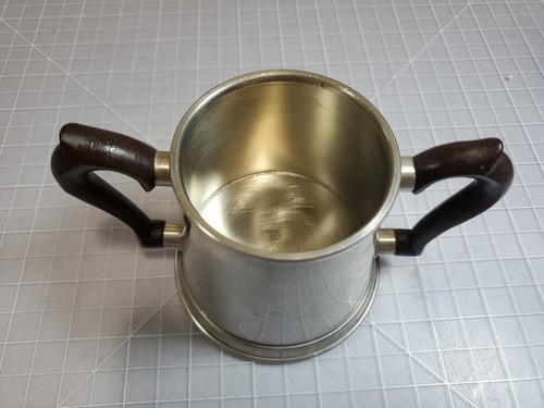 Nice Stieff Pewter P2 Wood Handle Sugar Bowl With Lid VGUC - Picture 6 of 10