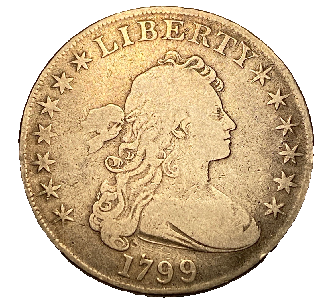 1799 Draped Bust Silver Dollar Original Surfaces Sharp Early U.S.