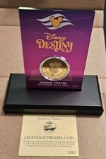 DCL Disney Destiny Maiden Voyage Legend Of The Keel Coin Plaque with stand ￼