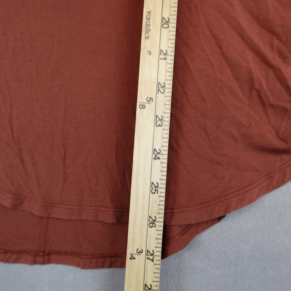 Lululemon Up For Down Time Long Sleeve Tee Dark Terracotta Womens 6 - Image 2 of 4