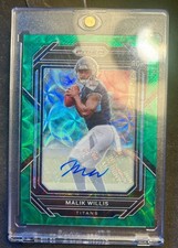 Prizm Malik Willis 2022/75 mira telescópica verde automática #303 radiocontrol autógrafo Dolphins QB1📈🔥