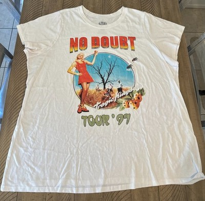 No Doubt Tragic Kingdom Tour '97 White Graphic T-Shirt Women's Size 3 (Plus)
