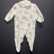 Baby Girl Boy Vintage Carter's 6-9m Terry Cloth Footie Pajamas Pajamas Snap Up
