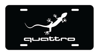 Audi gecko quattro Plate metal novelty style 2 vanity plate