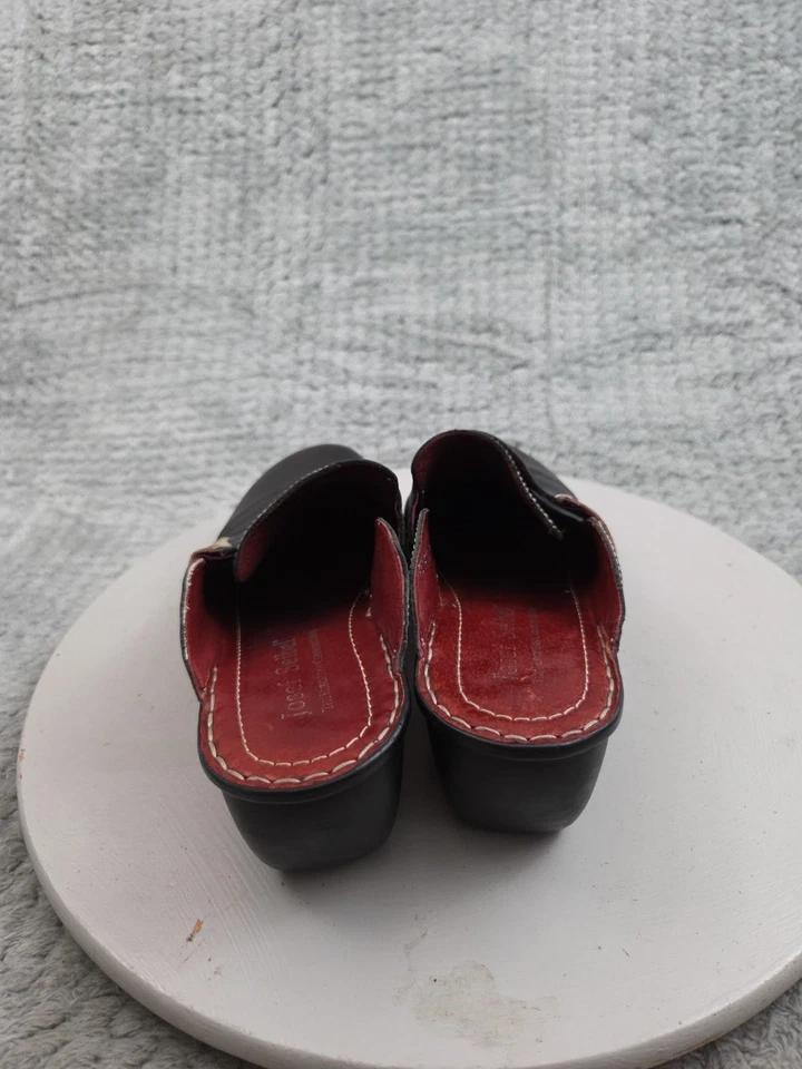 Josef Seibel Women’s Size 39 / 8.5 Black Leather Mule Clogs | Comfort Slip-On - Image 3 of 4