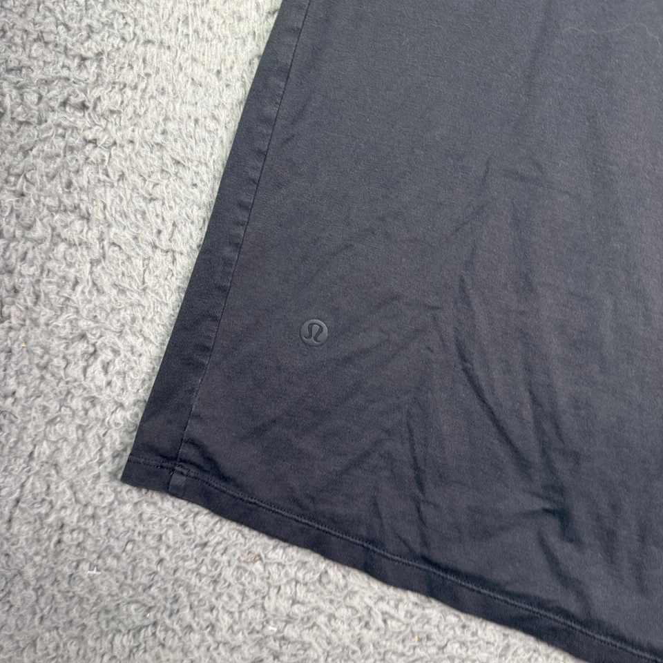 Camisa Lululemon Para Hombre Mediana Negra Fundamental Algodón Orgánico Calce Clásico Foto 4 de 4