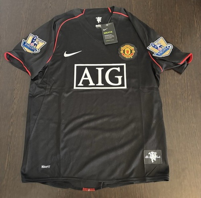 #ad NEW MANCHESTER UNITED NIKE JERSEY AIG 2007 2008 Retro $49.50
