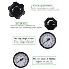CO2 Regulator Beer Soda Keg Pressure Relief Valve Home Brew Beer Gas Line