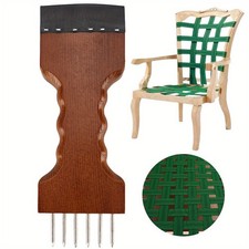 1pc Wood Webbing Stretcher Saddle Brown 22x7.5x2.85cm Weaving kit