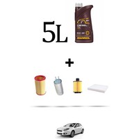 Hoffcar Set Service 4 Filter Und 5L ÖL FüR Fiat Bravo II 1.6 Mjt 16V 77Kw Von