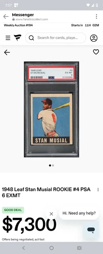 1948-49 Leaf - Stan Musial #4 (RC)  NEAR MINT