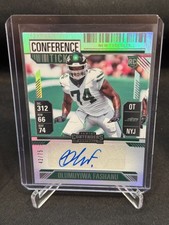 2024 Panini Contenders Olumuyiwa Fashanu Conference Ticket RC AUTO #43/75 Jets
