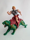 Vtg 1980s HE-MAN & BATTLE CAT Motu Masters Of The Universe Action Figure
