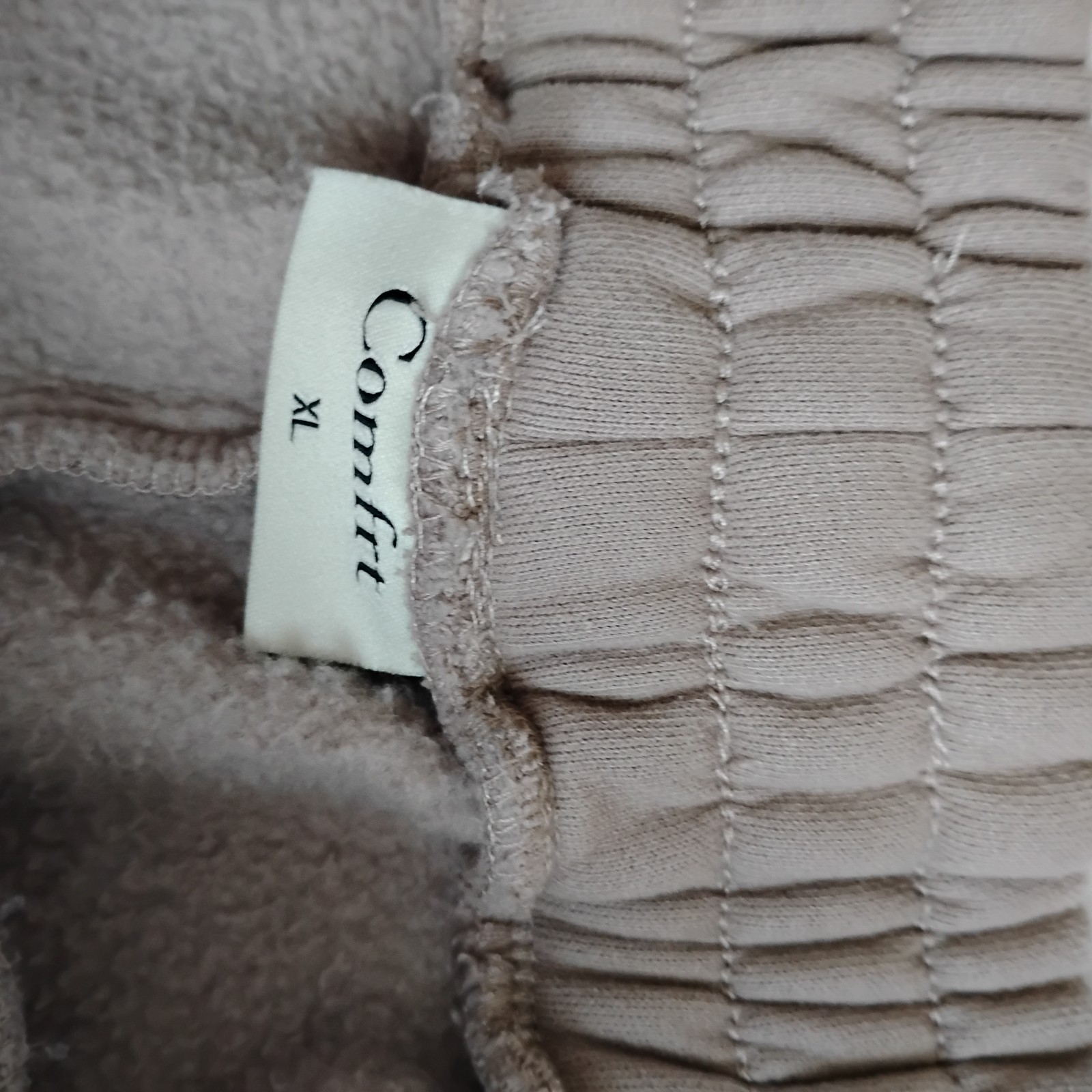 Comfrt Pants XL Thick Fleece Elastic Waist Sweatpants Pockets Straight Leg 