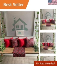 Modern Pillow Cover & Table Runner for Festive Holiday Styling - Cotton Fabric