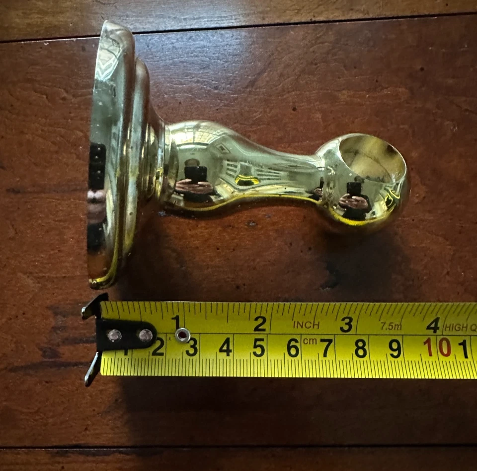 Juego de 2 soportes de papel higiénico vintage Franklin de latón macizo + husillo EE. UU. Foto 4 de 4