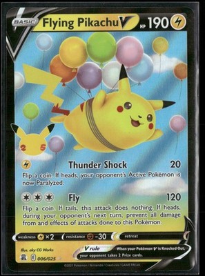 Flying Pikachu V 006/025 UR Celebrations Holo NM Pokemon