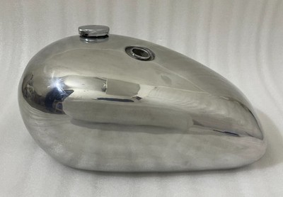 TRIUMPH T140 Benzintank ohne Embleme, Löcher, Chromstahl, OIF+ Deckel | Passend