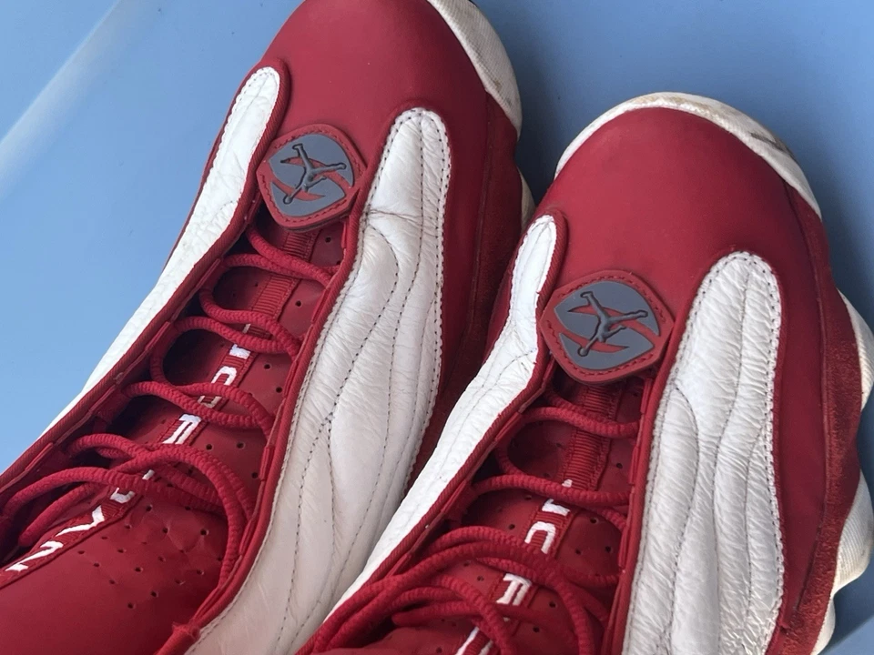 Talla 10 - Jordan Pro Fuerte Rojo Universitario Hombre’s Zapatos Tenis Atléticos 407285-604 Foto 2 de 4