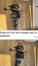 Snap-on 14.4V Battery Charger with 2 Batteries Included, Charges 1 at Once