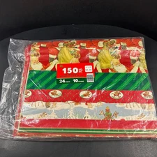 Plus Mark Christmas Flat Wrapping Paper 150 sq feet, 24 30x30 sheets, 10 Designs
