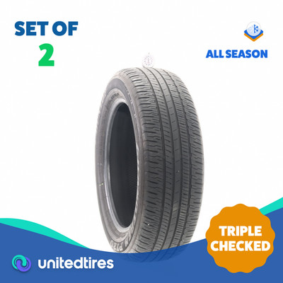 Set of (2) Used 225/60R18 Dunlop Grandtrek PT20 100H - 6.5/32