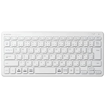 ELECOM Bluetooth Mini Tastatur mit Stromabnehmer Kompatibel mit Windows Mac iOS