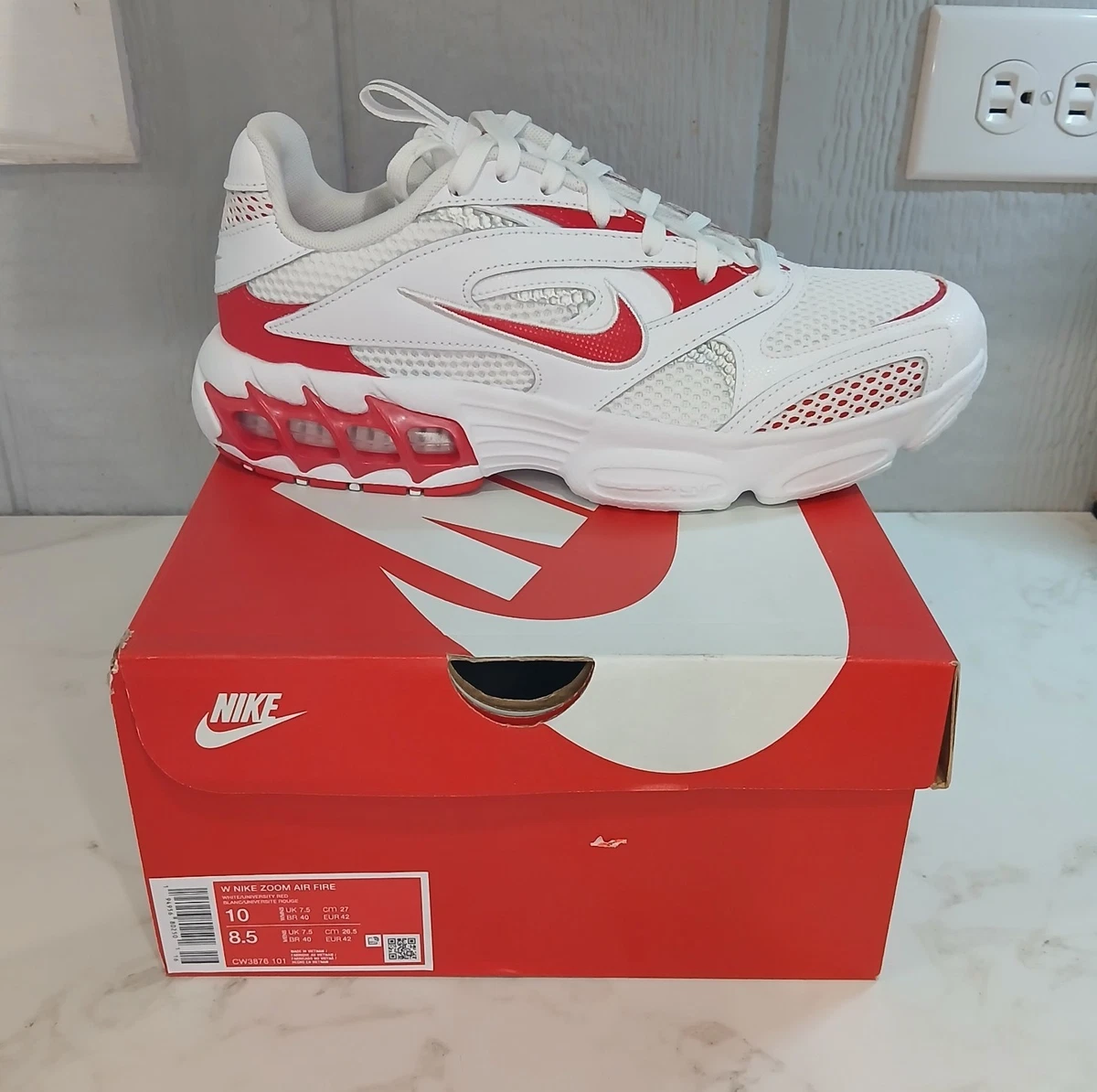 Nike Zoom Air Fire Sail Blue Crimson W for sale | eBay